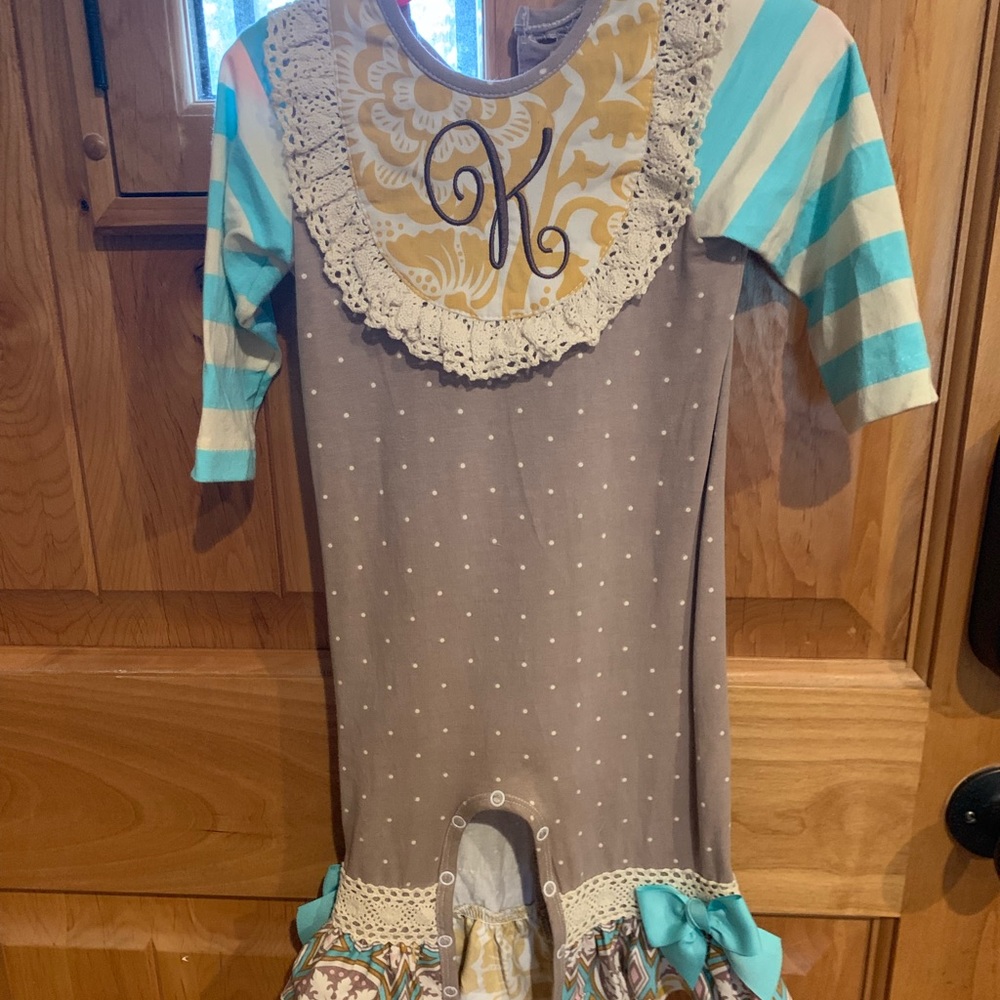 12m RicRac and Ruffles romper